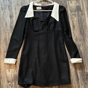 VINTAGE California Charmer Black Dress with White Accents